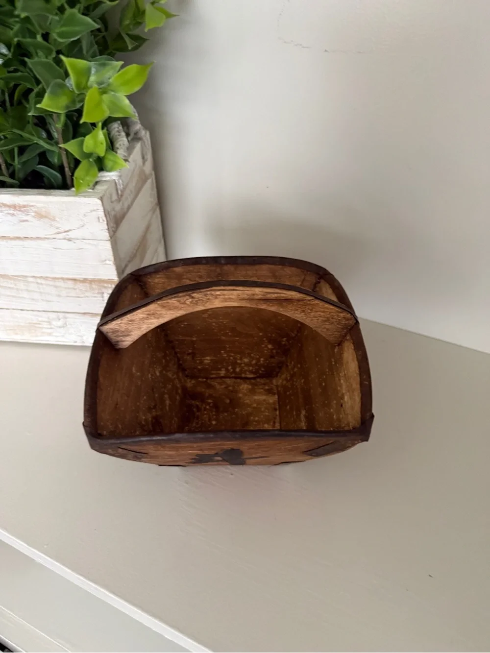 Chinese Wooden Rice Measure Basket antique chinese